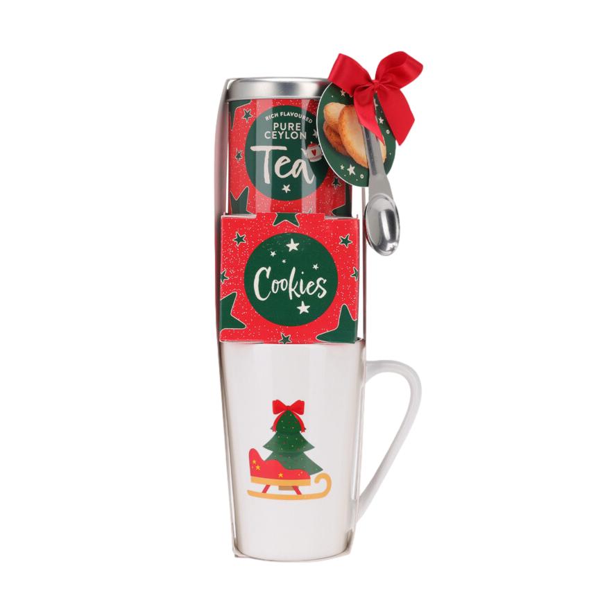 COLOCAR. TAZA TRINEO + GALLETAS + TÉ