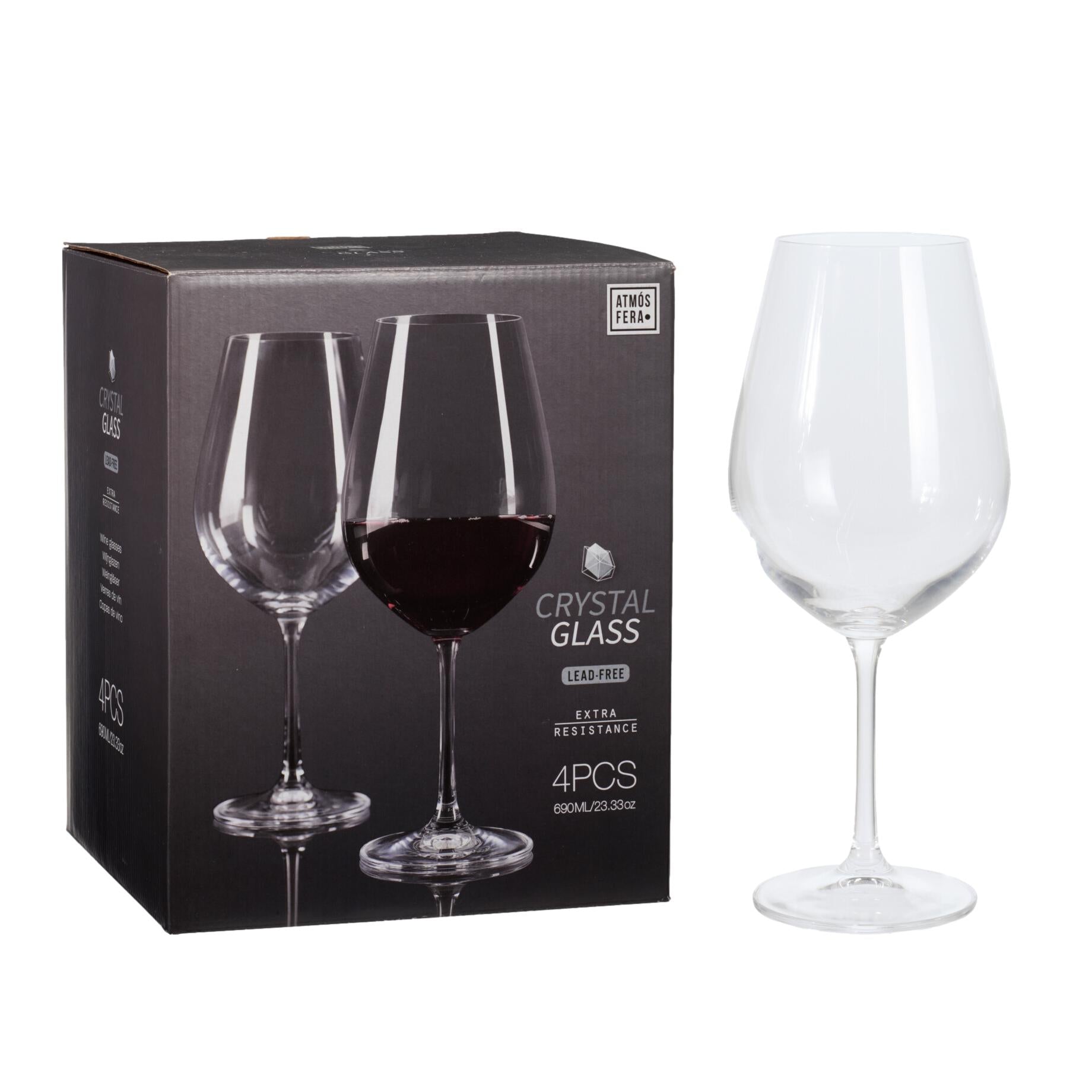 CONJ. 4 COPOS VIDRO 690ml 24CM