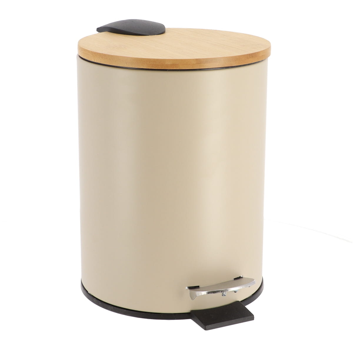 BALDE LIXO BEGE/BAMBU 3L 17X23CM