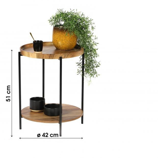 MESA APOIO MADEIRA 42X42X51CM