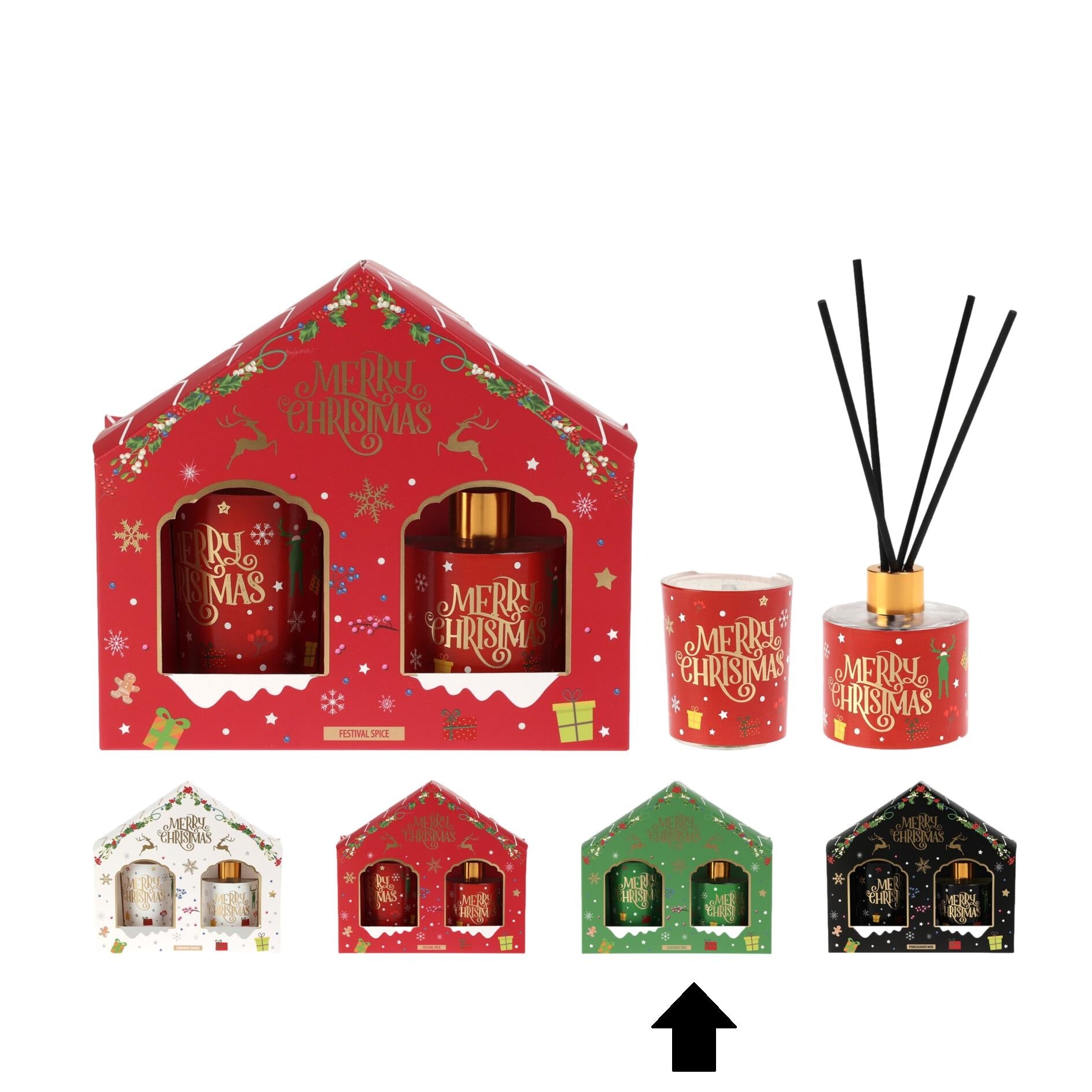 CONJ. MIKADO 40ml + VELA CHRISTMAS TREE