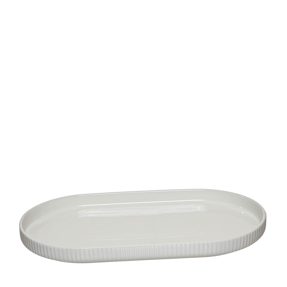 TRAVESSA OVAL BRANCO 36X20CM