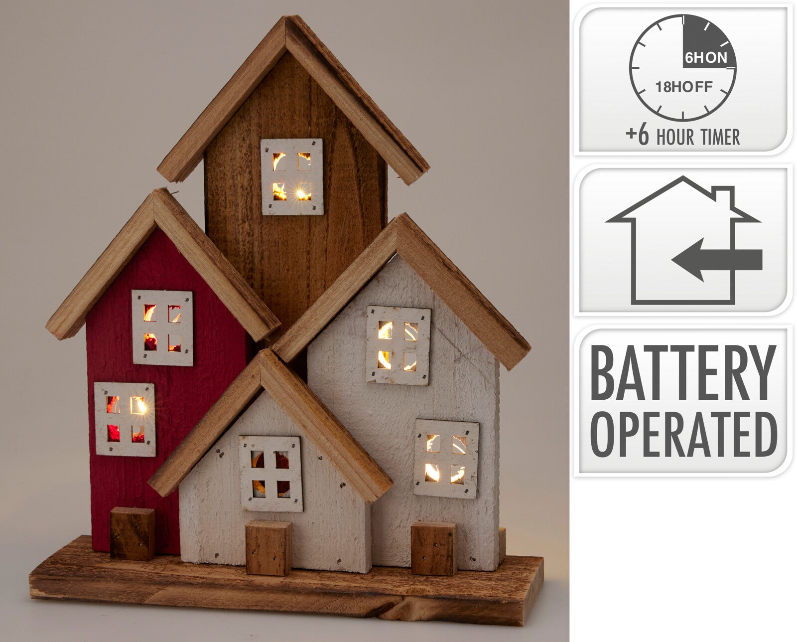 CASAS MADEIRA C/ LED 27Cm