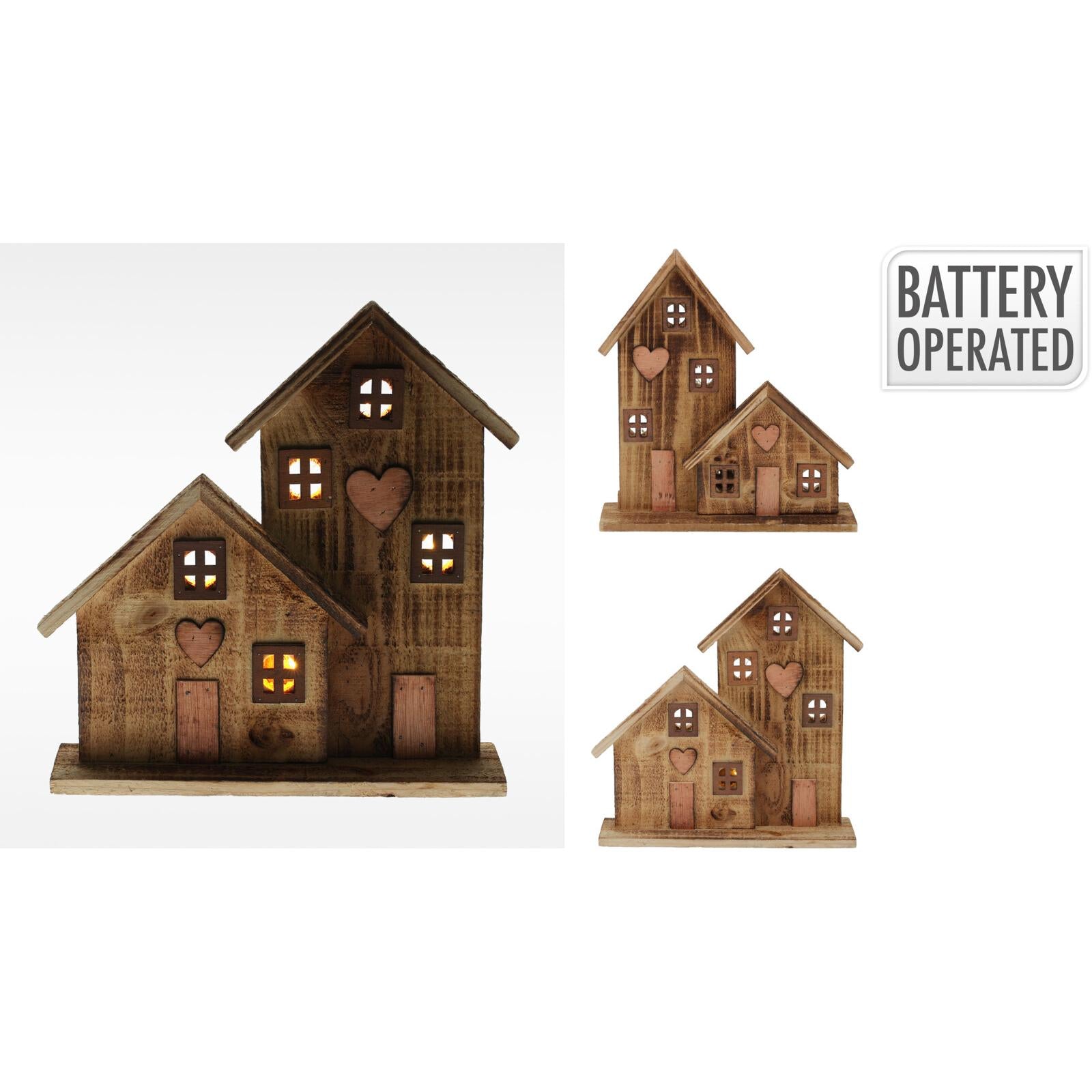 CASAS MADEIRA C/ LED 28Cm