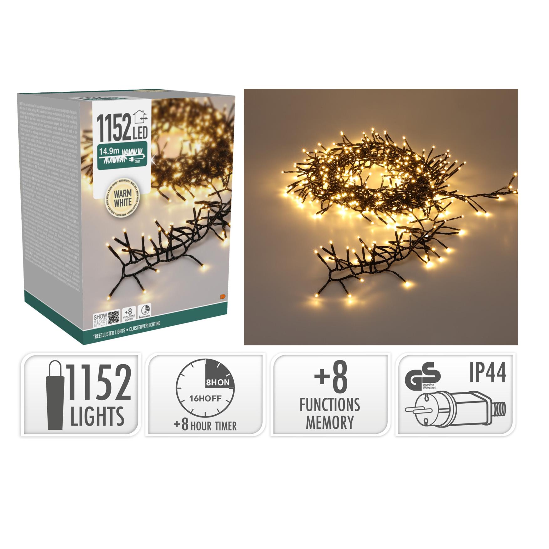 LUZES NATAL 1152 LEDS 14,90m