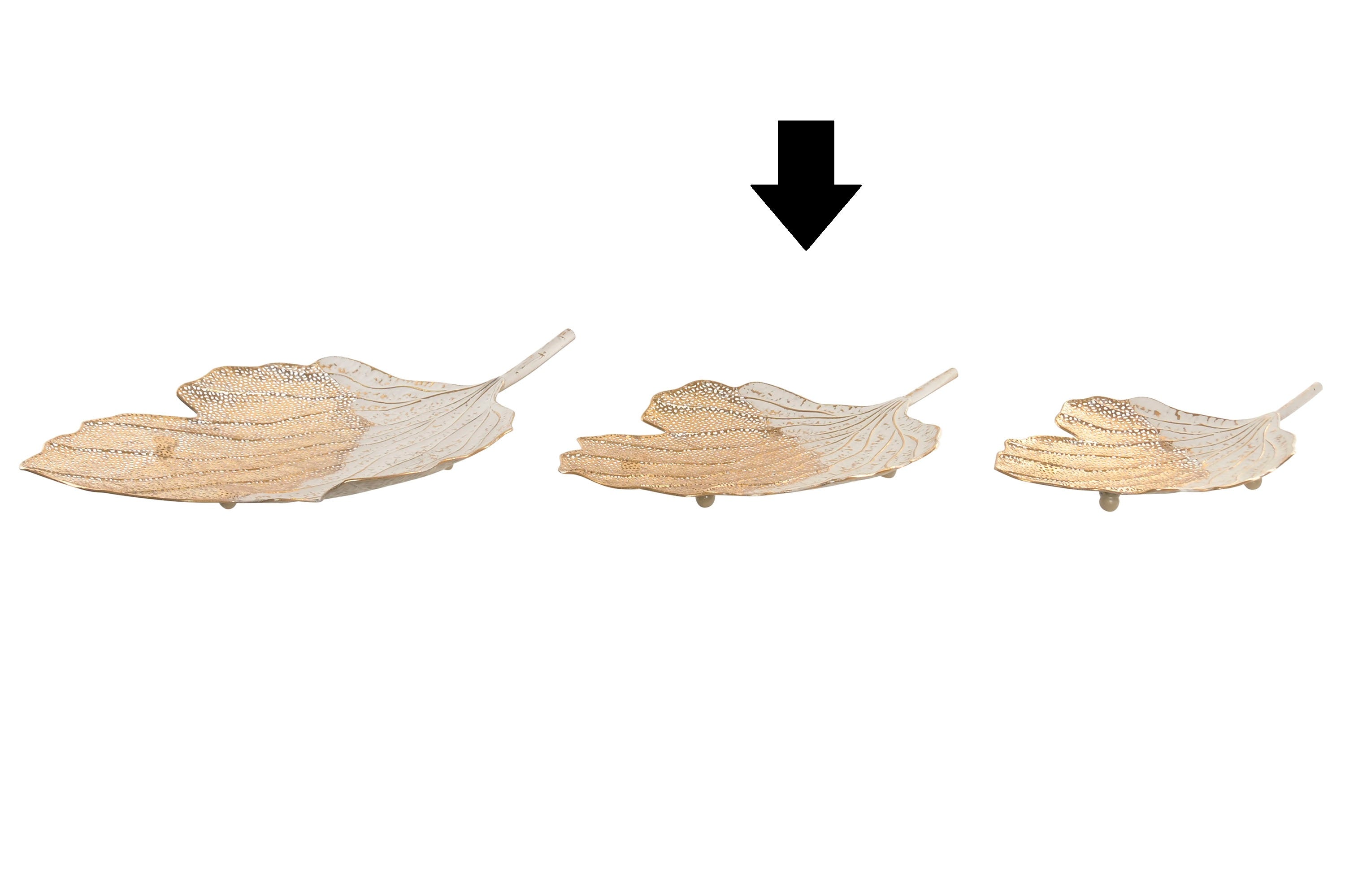 CENTRO MESA BRANCO/DOURADO 53X42Cm