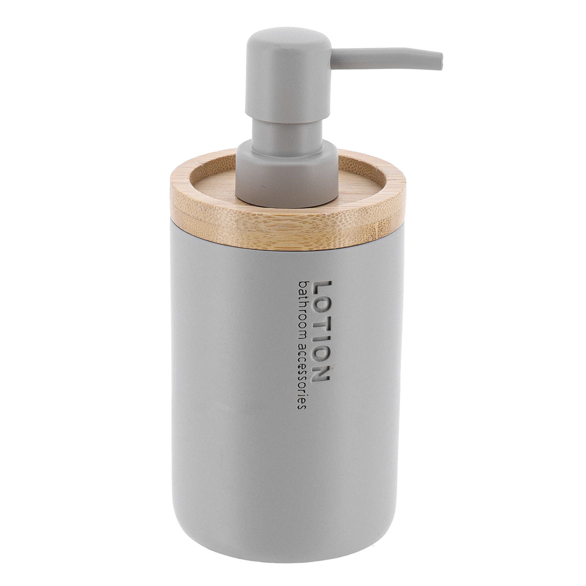 DISPENSADOR CINZA CLARO/BAMBU 280ML 7,5X17CM