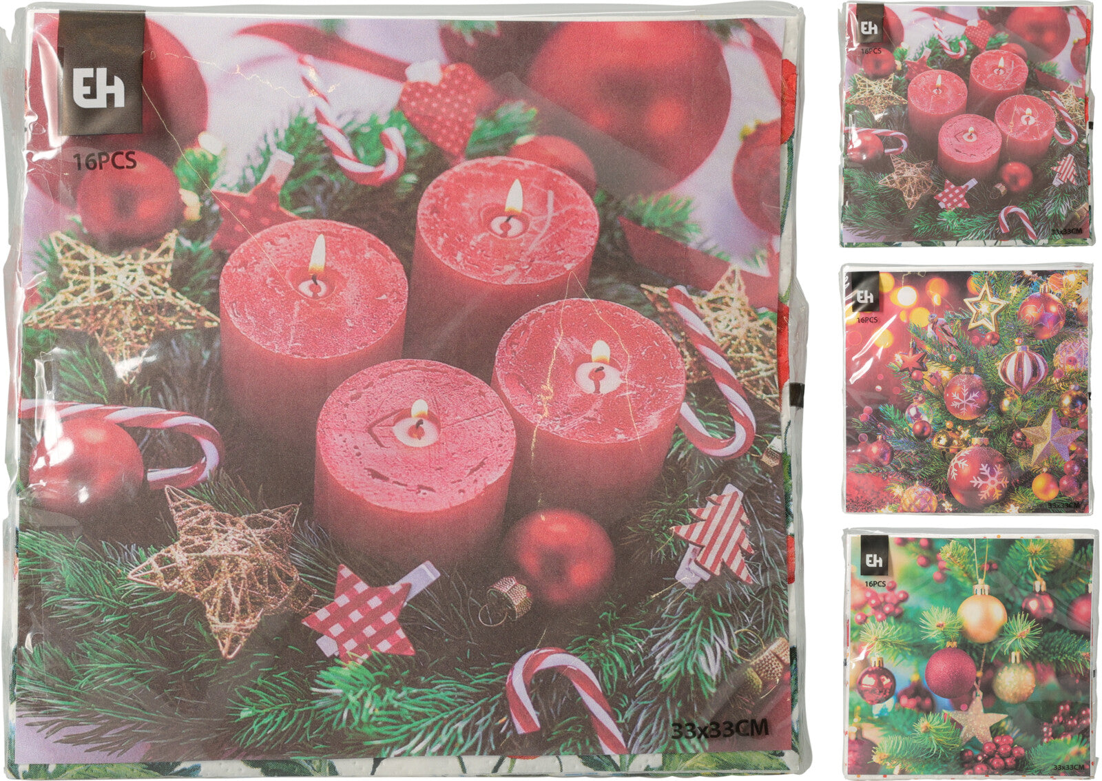 PACK 16 GUARDANAPOS NATAL