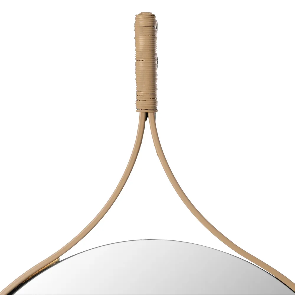 ESPELHO METAL BEGE 37x90CM