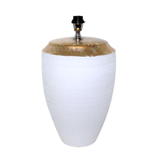 BASE CANDEEIRO BRANCO/DOURADO 50X30CM