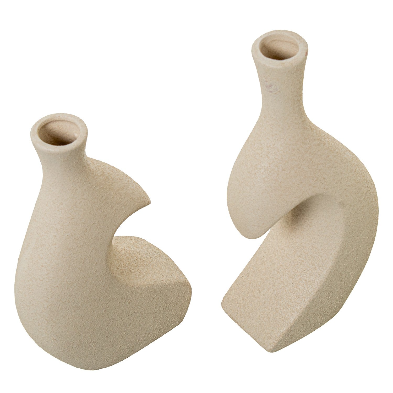 CONJ. 2 JARRAS BEGE 24X6,5X25Cm