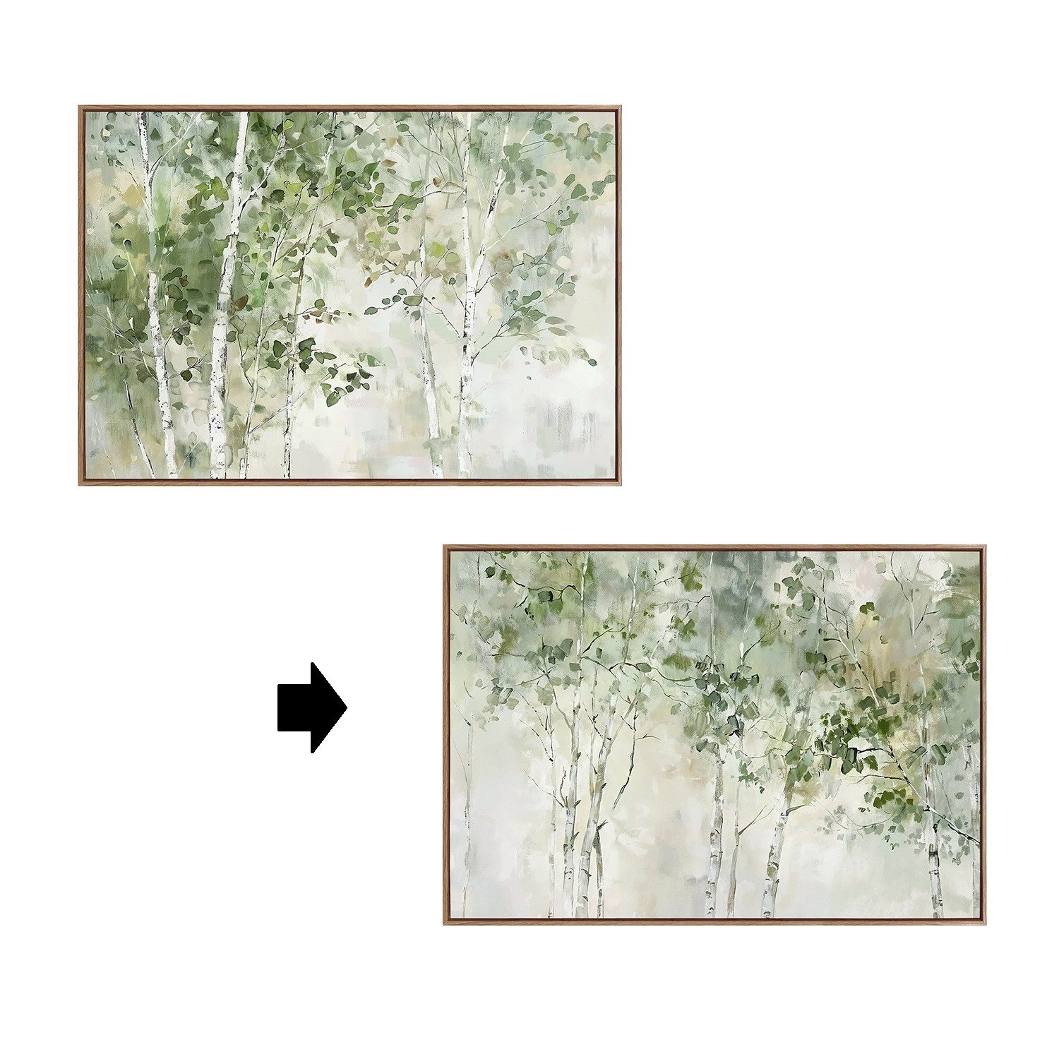 QUADRO ÁRVORES VERDES 100X70Cm