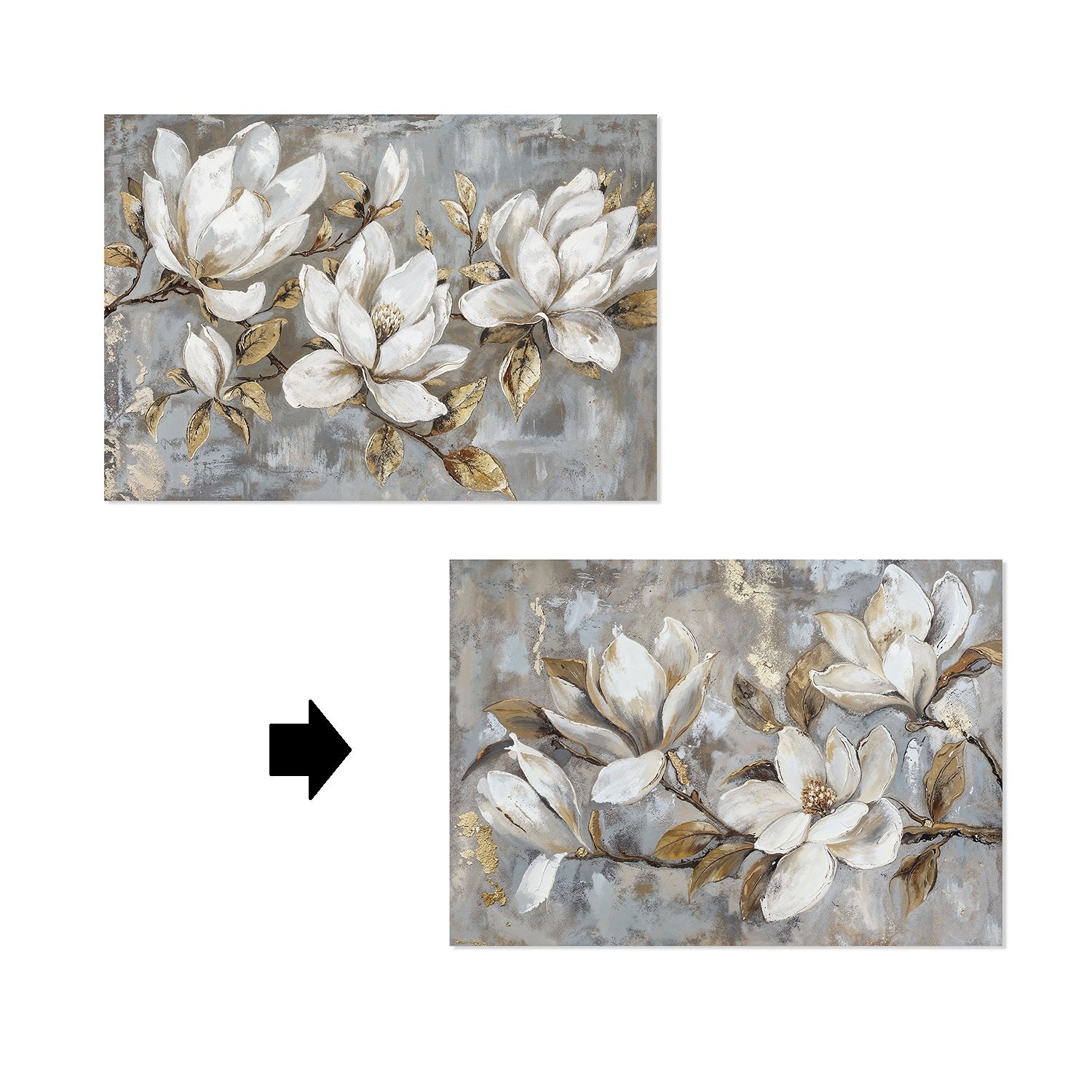 TELA FLORES 100X70Cm