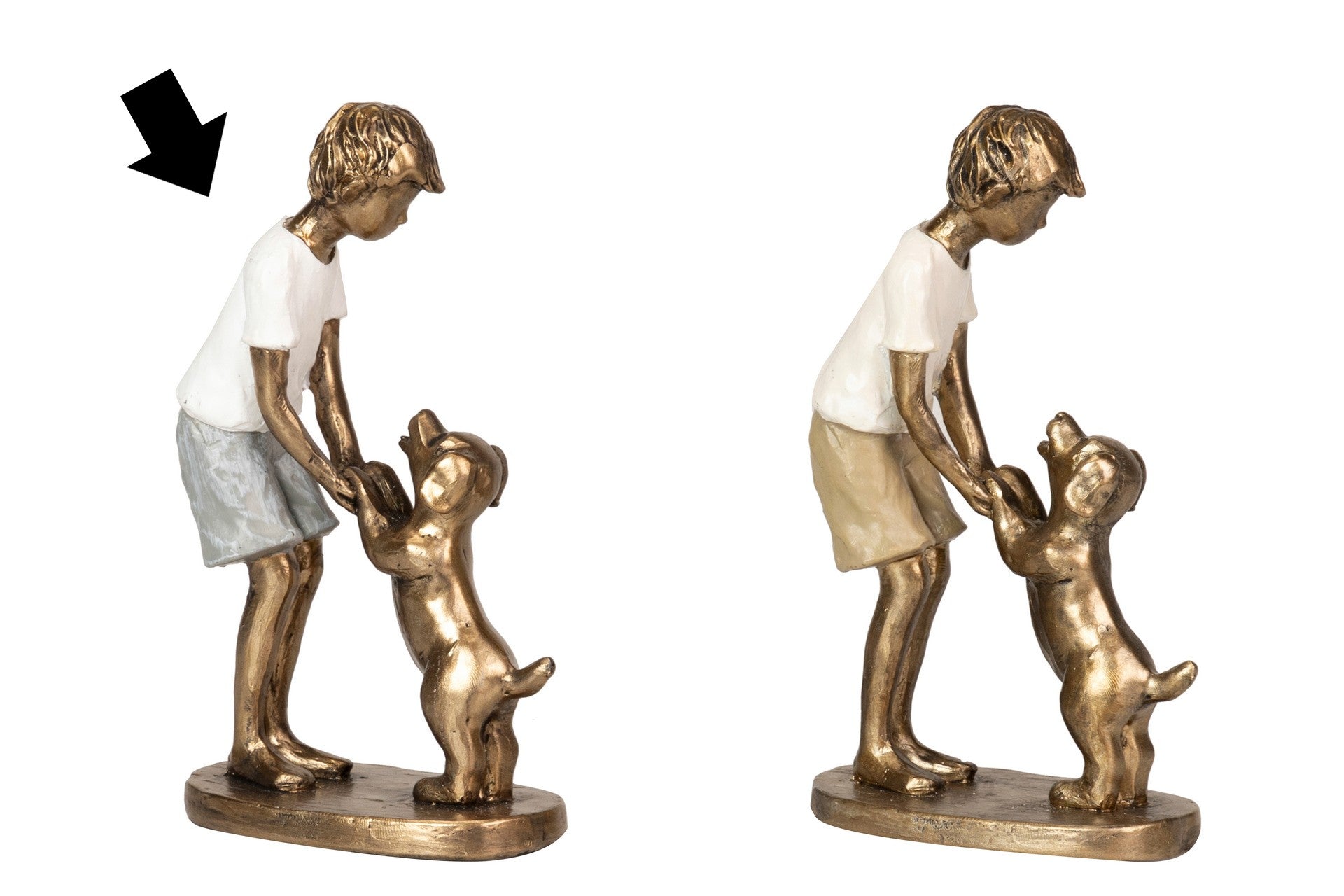 MENINO C/ CÃO AZUL 11X5X15CM