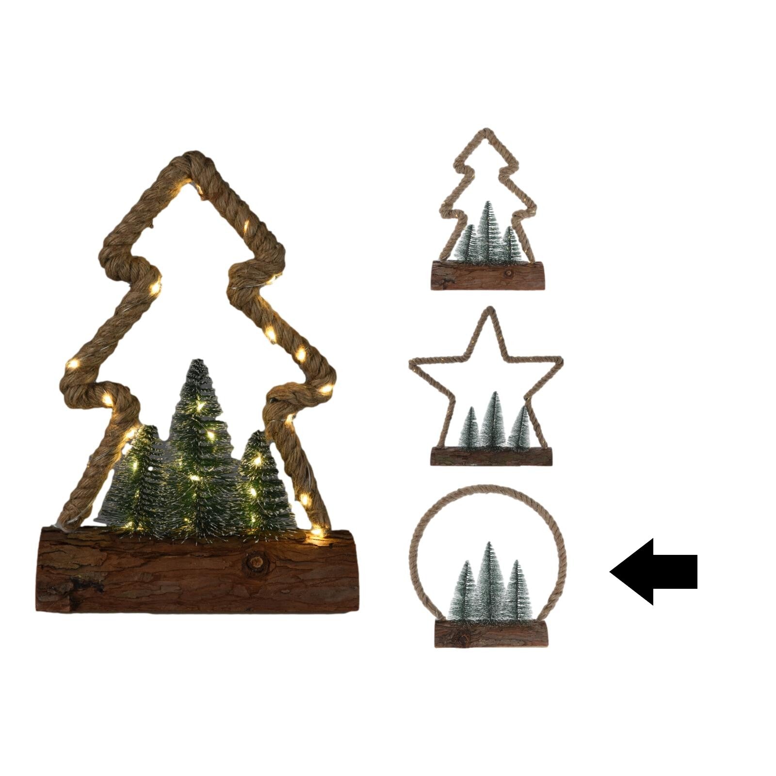 DECOR CÍRCULO JUTA C/ LED 33CM