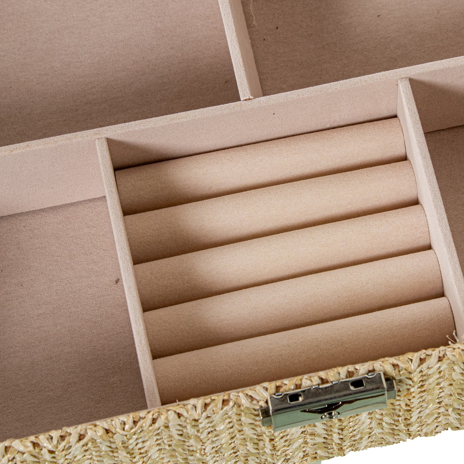 GUARDA-JÓIAS RATTAN/ROSA 30X20X9,5Cm