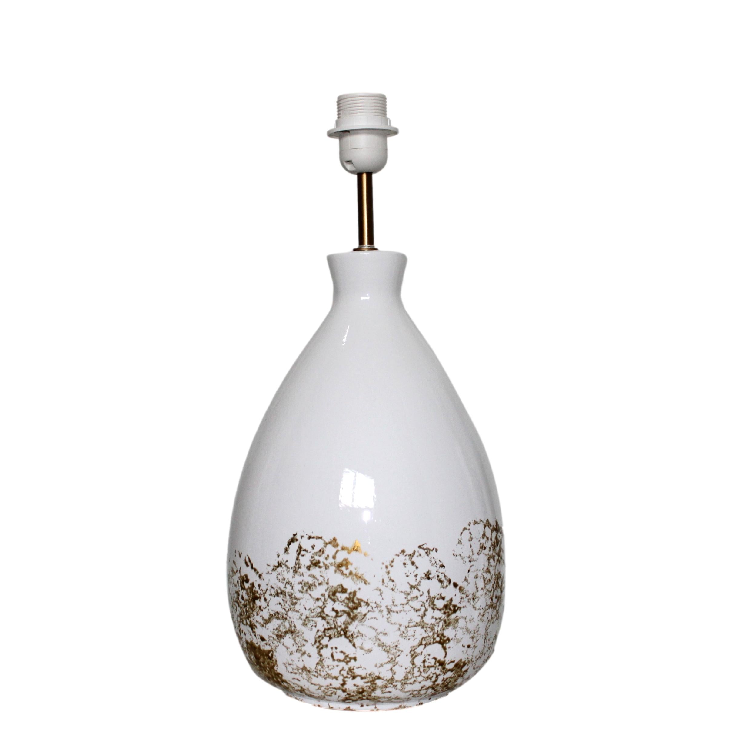 BASE CANDEEIRO GOTA DOURADO/BRANCO 20X48CM