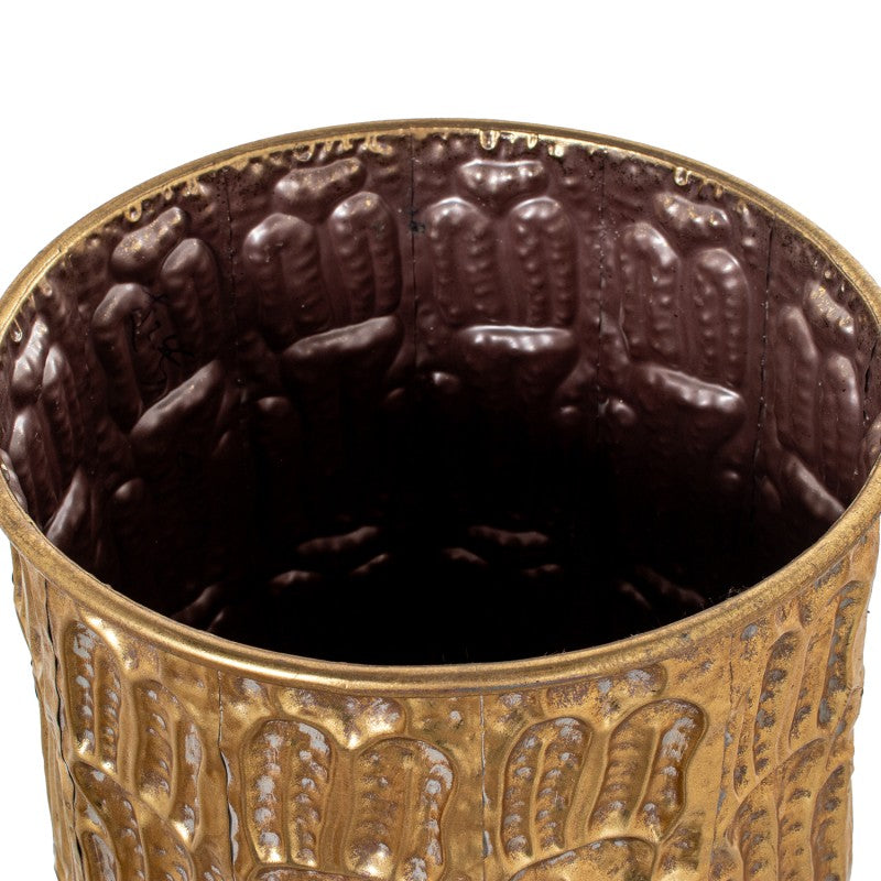 FLOREIRA METAL DOURADA 57X35CM