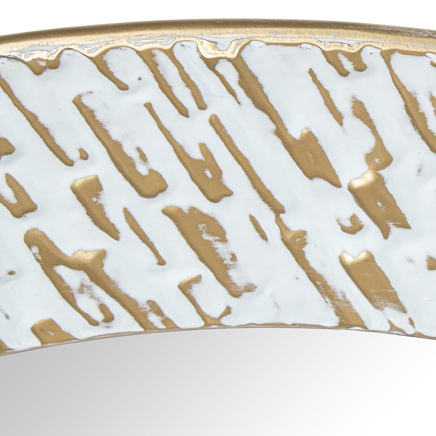 ESPELHO METAL BRANCO/DOURADO 100CM