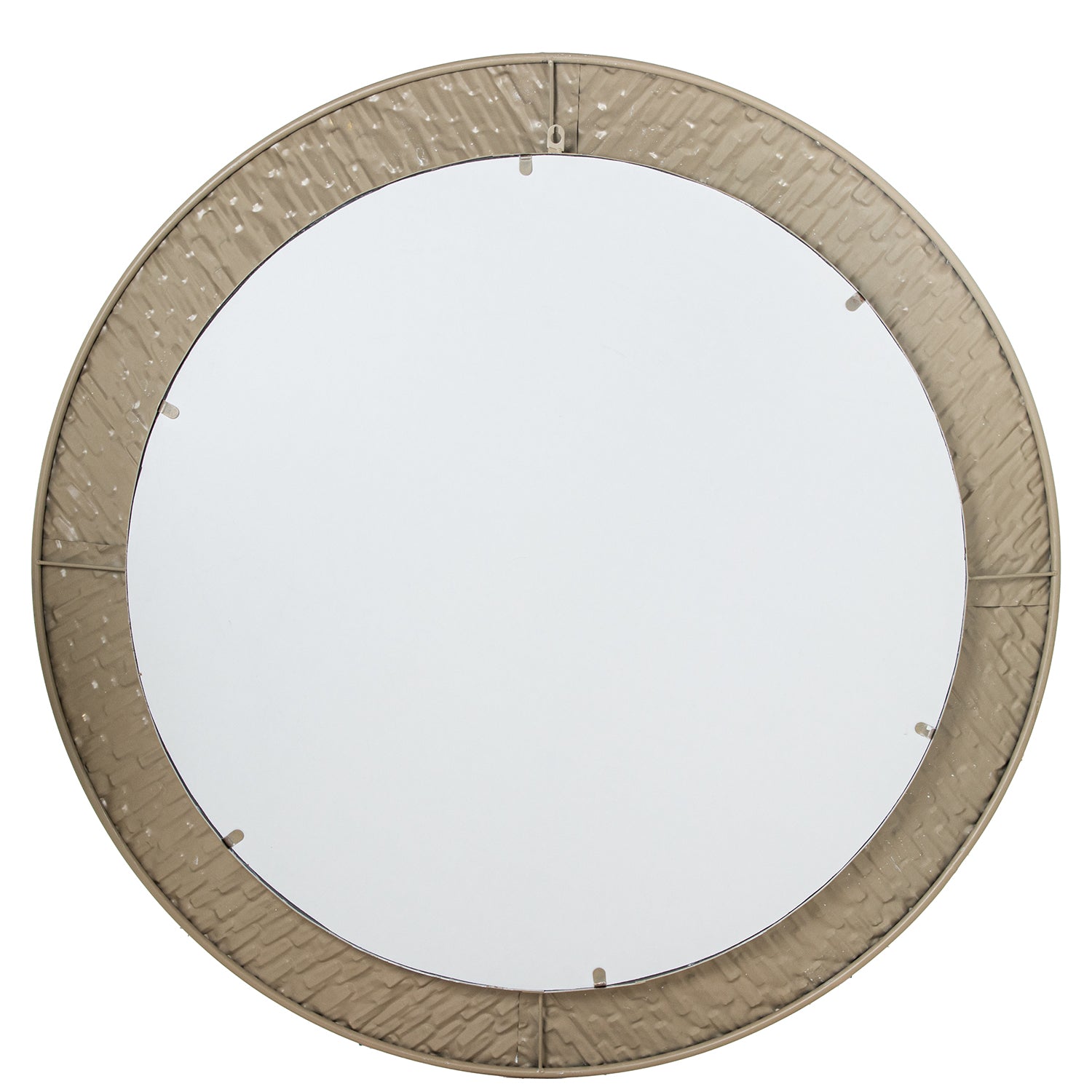 ESPELHO METAL BRANCO/DOURADO 100CM