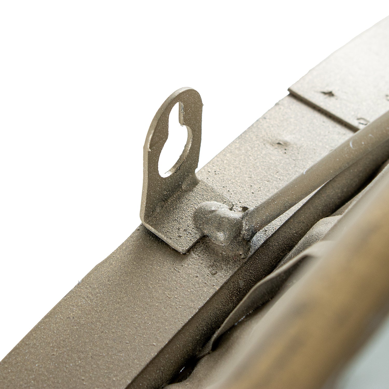 ESPELHO METAL BRANCO/DOURADO 100CM