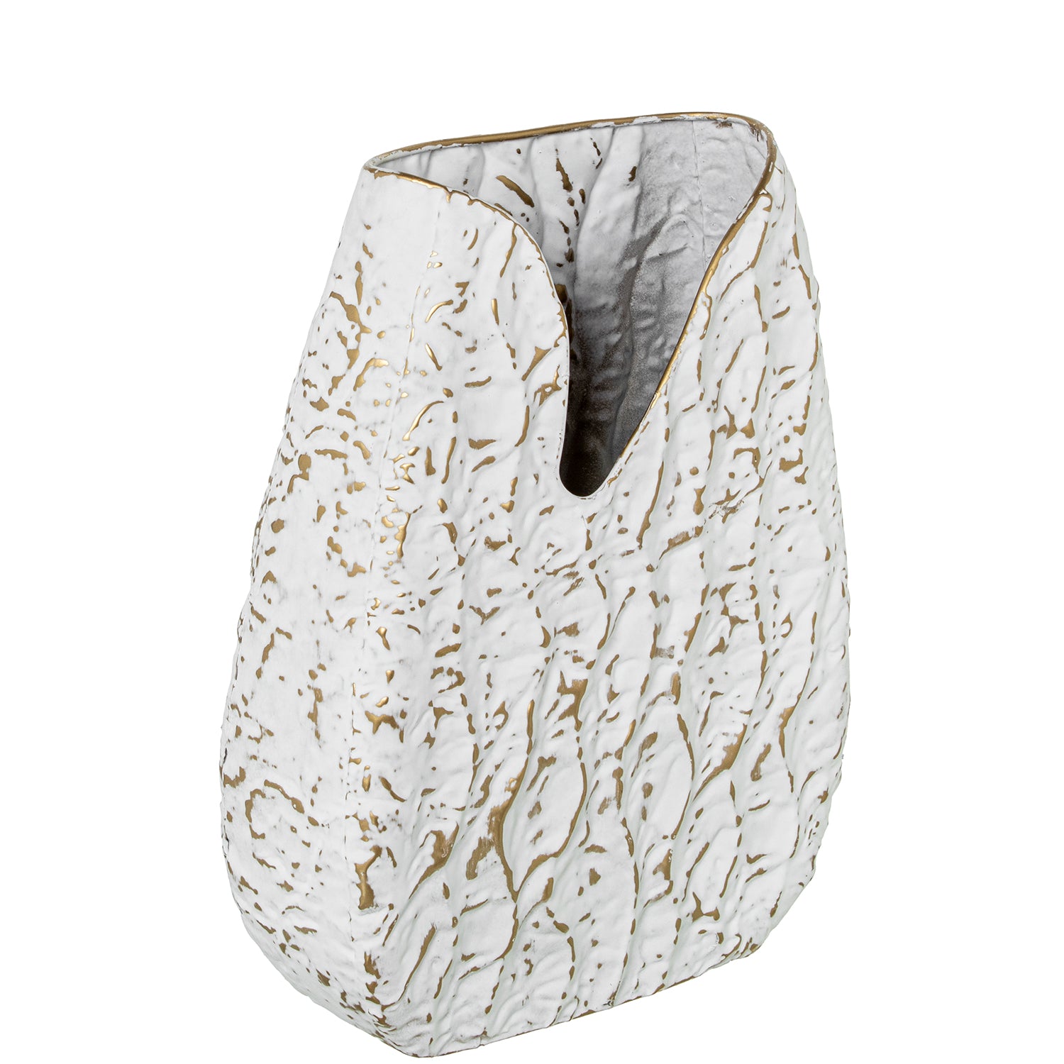 JARRA PERLA/DORADA 24X10,5X33Cm
