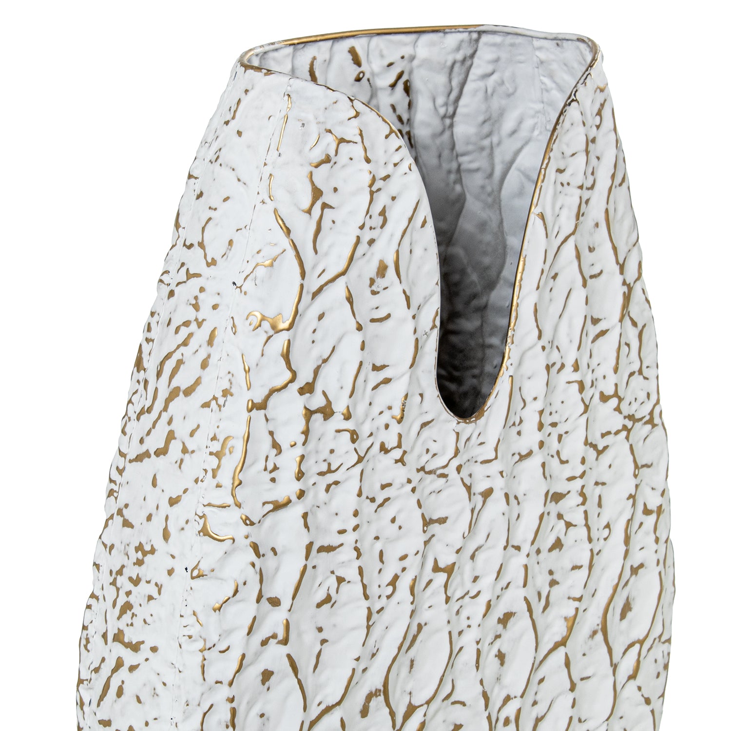 JARRA PÉROLA/DOURADA 32X13X44Cm