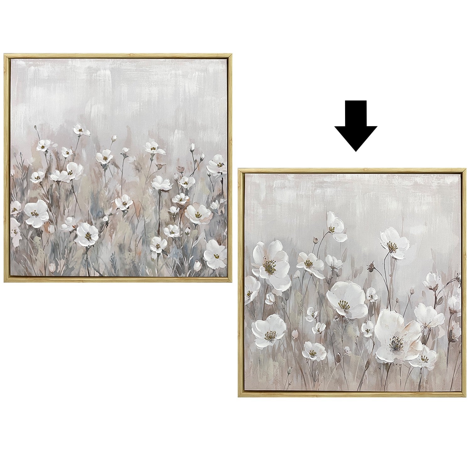 QUADRO FLORES 60X60CM