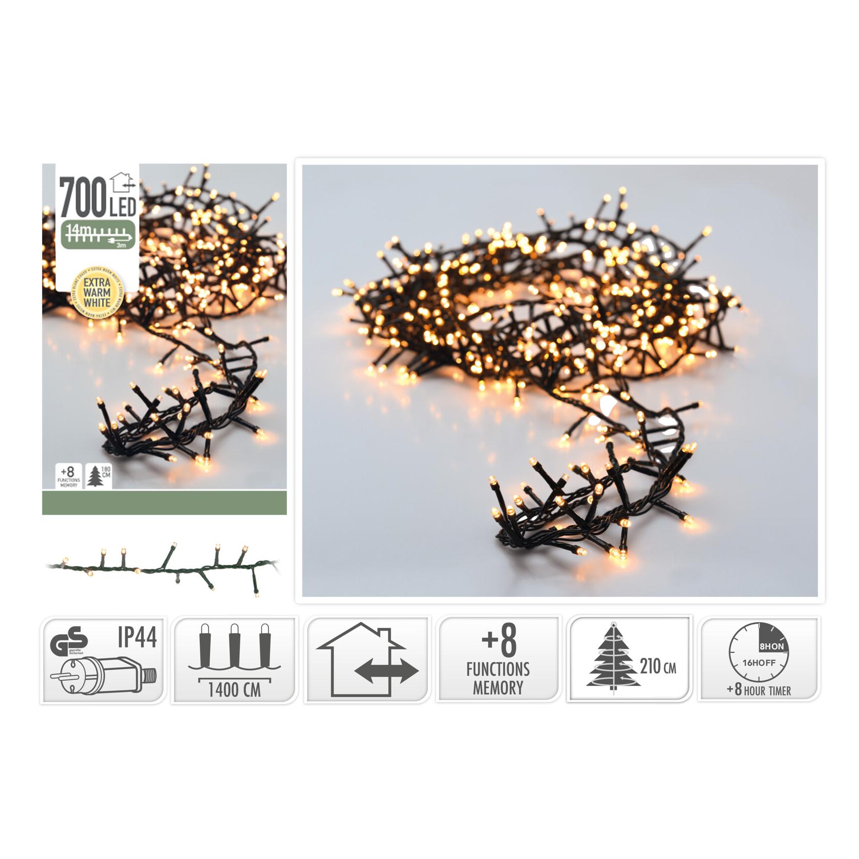 LUCES NAVIDAD 700 LEDS 14MT