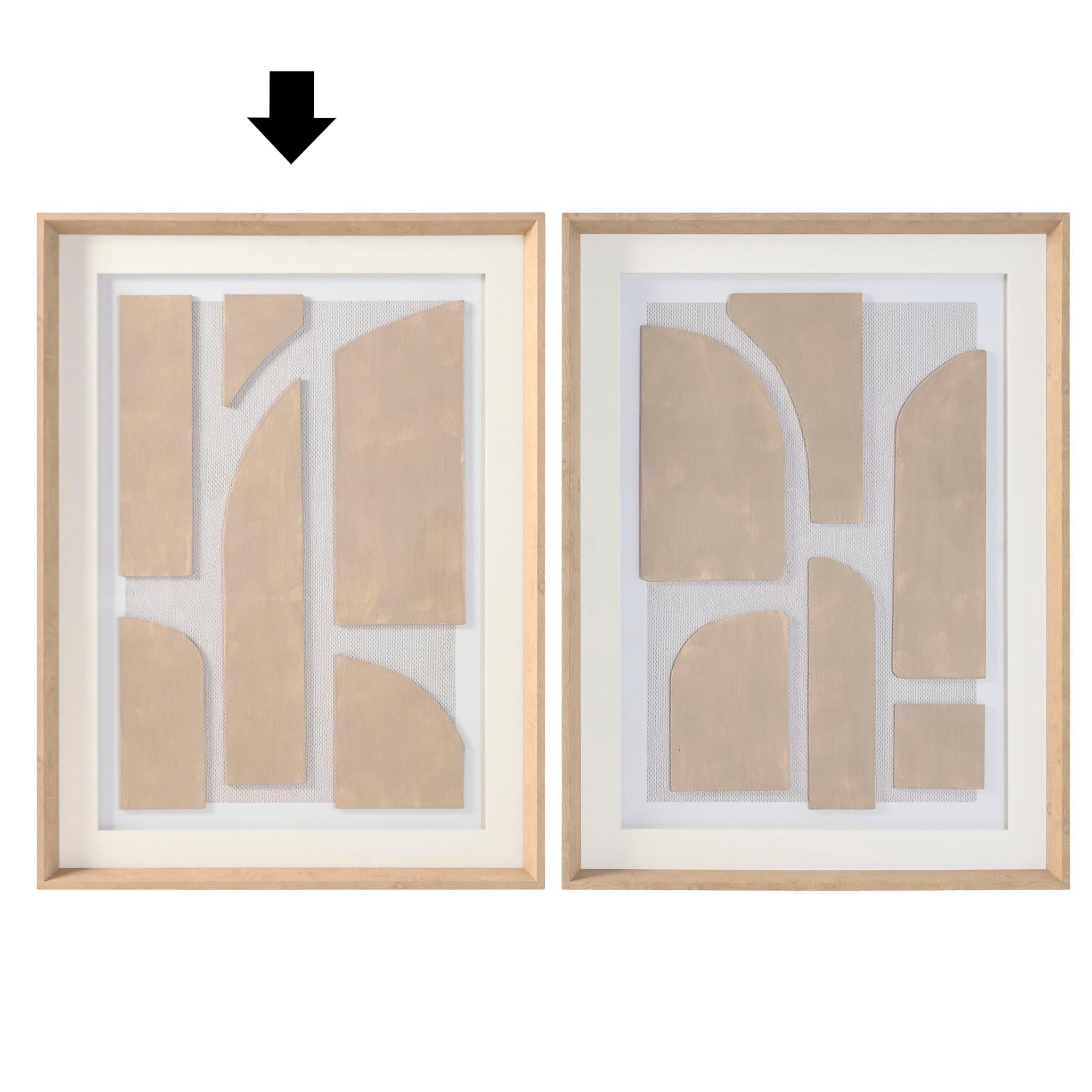 QUADRO ABSTRATO BEGE 60X80CM