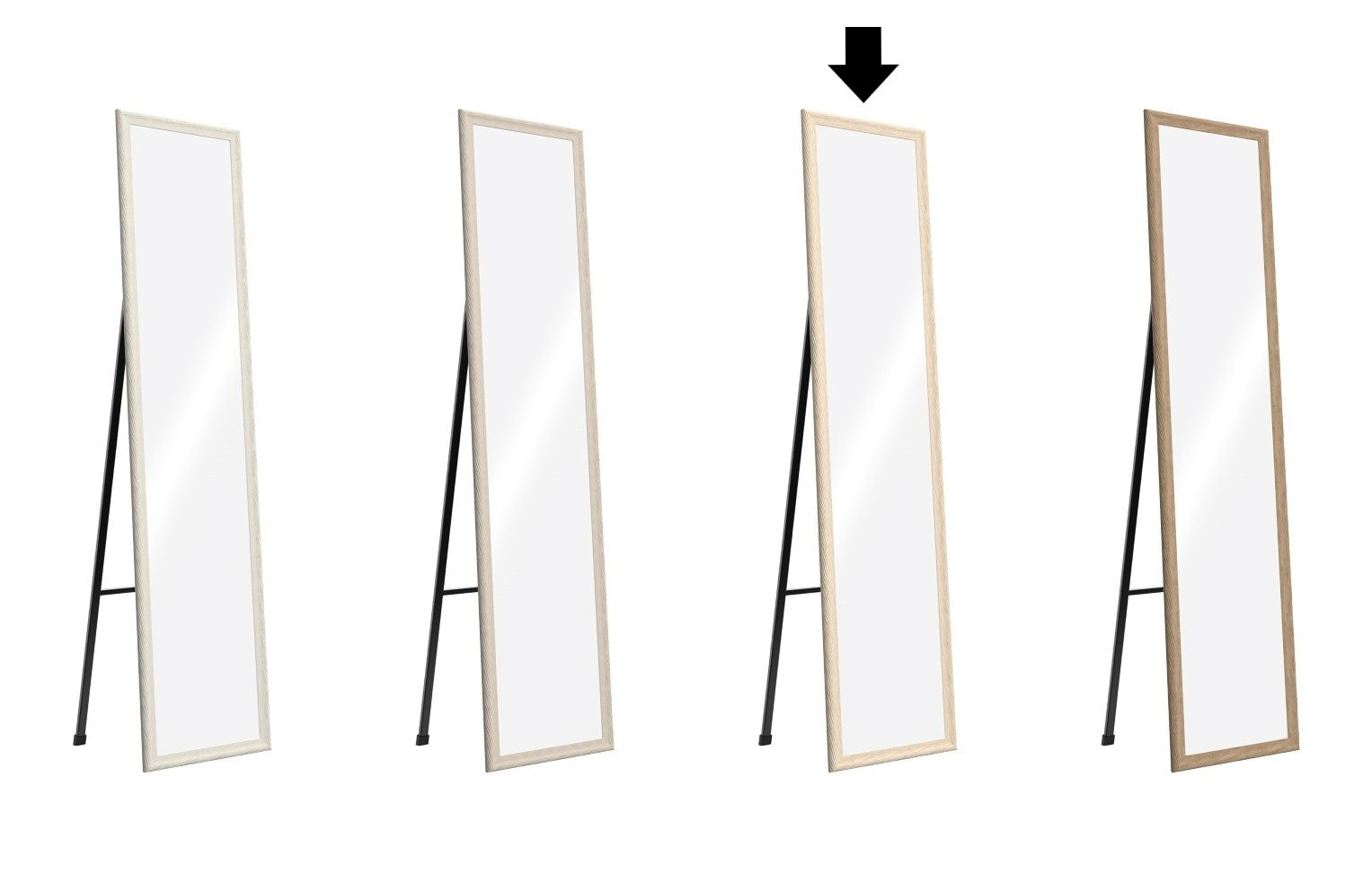 ESPELHO DE PÉ BEGE 35,5X40X156CM