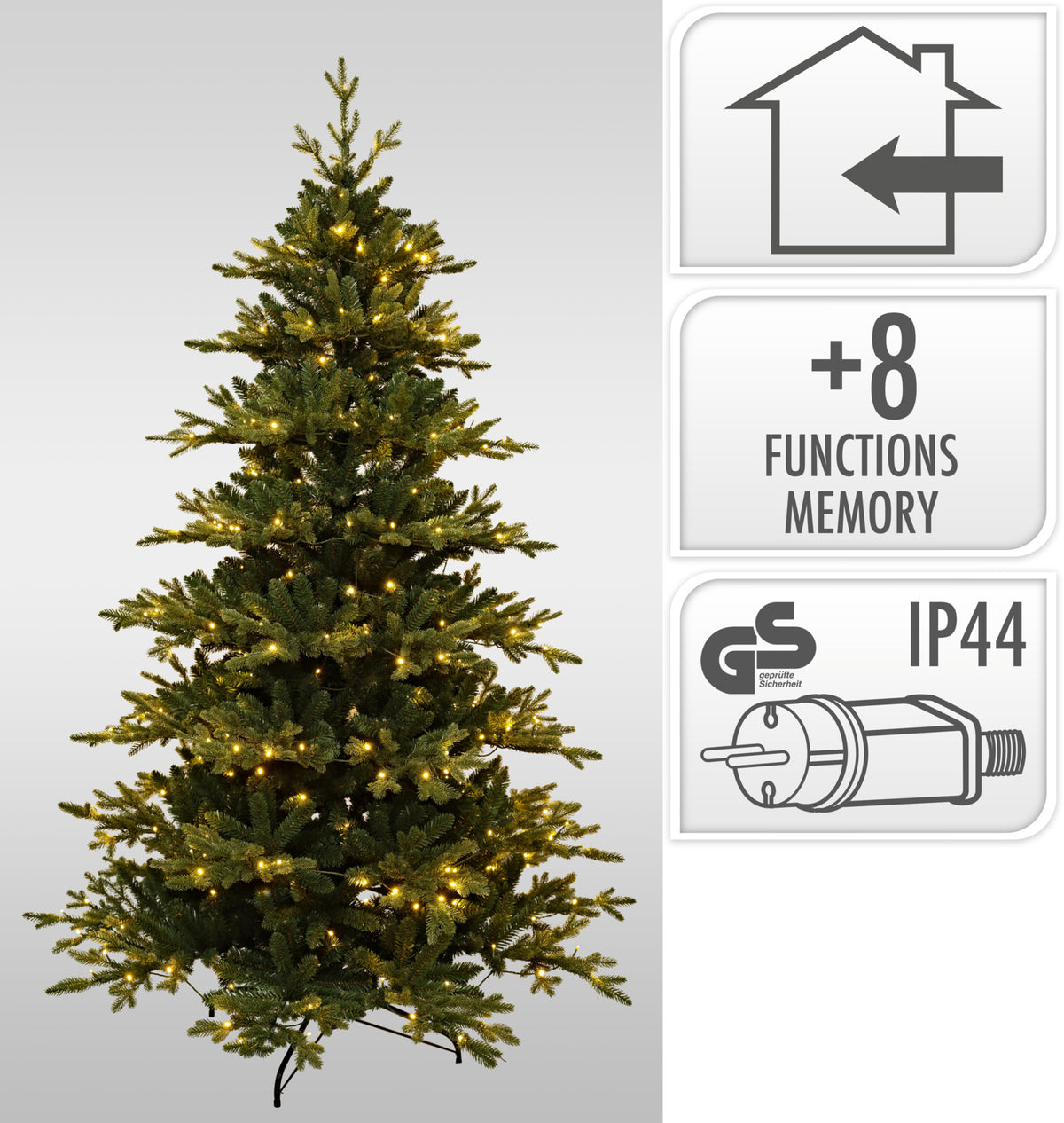 ÁRVORE NATAL C/ LUZES 210Cm