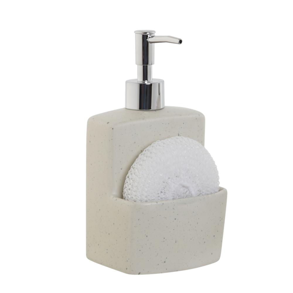 DISPENSADOR BEIGE/BAMBÚ 10X9,3X19CM