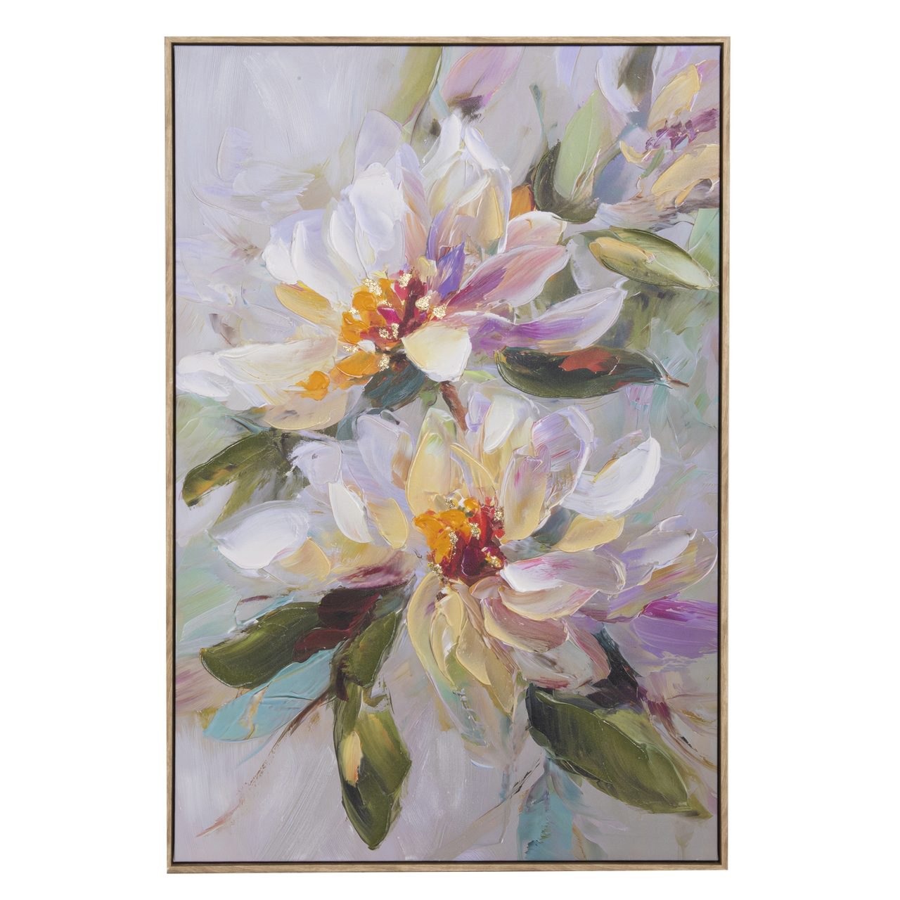 QUADRO FLORES COLORIDAS 83X123Cm