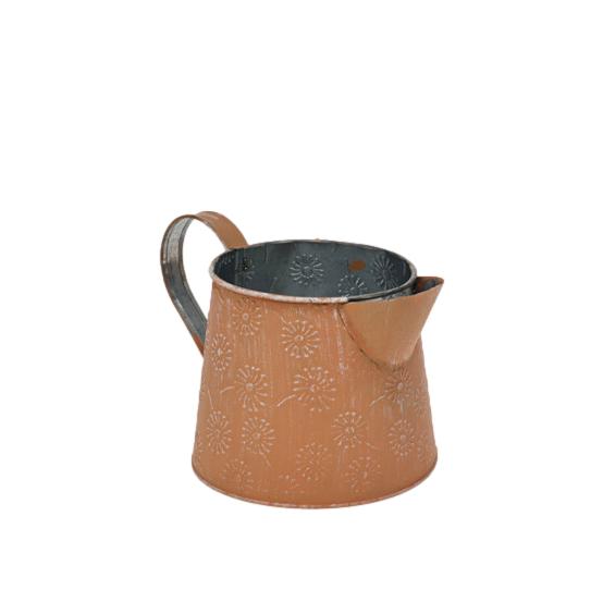 JARRO METAL TERRACOTA 20x15x13,5CM