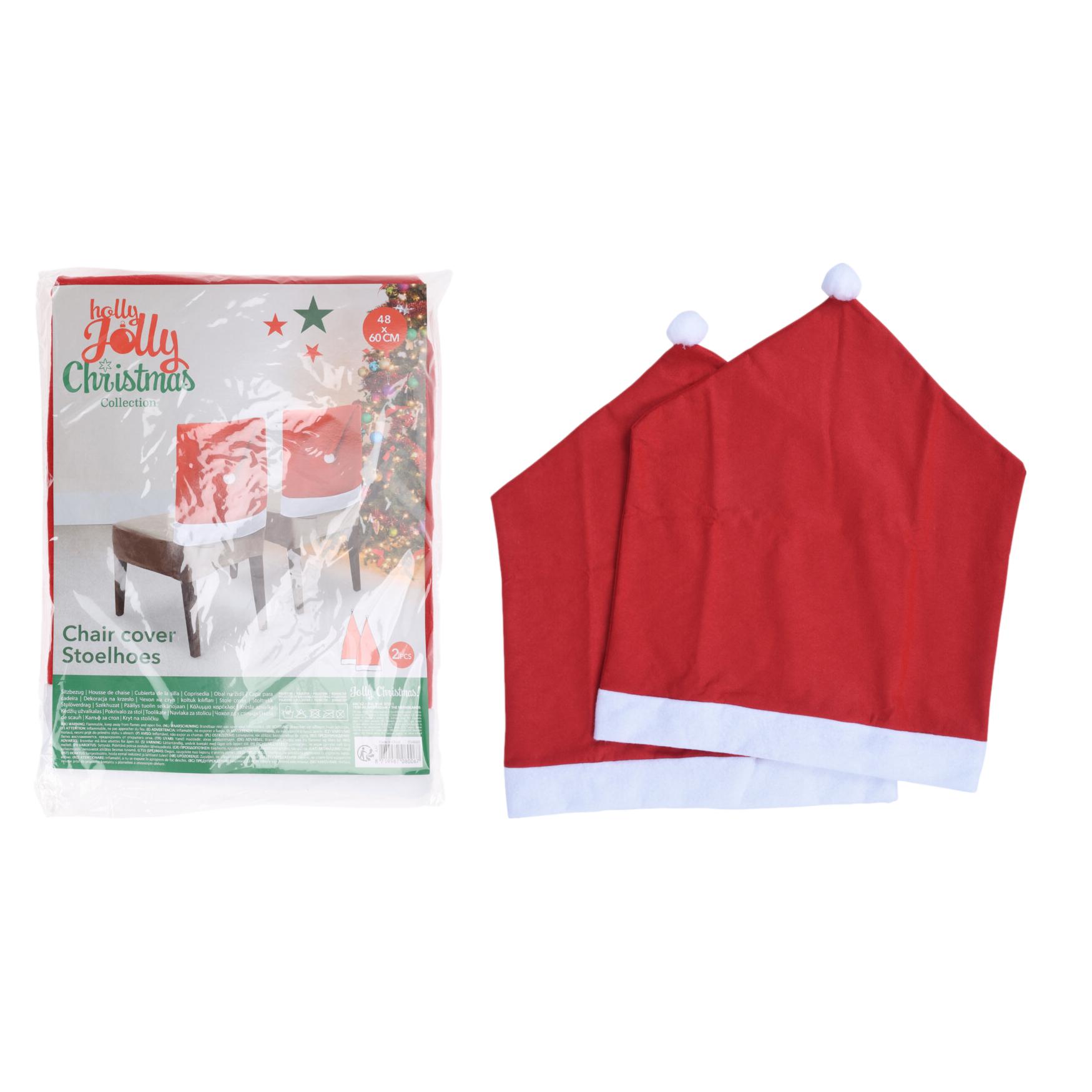 CONJ. 2 CAPAS P/ CADEIRAS NATAL 48x60CM