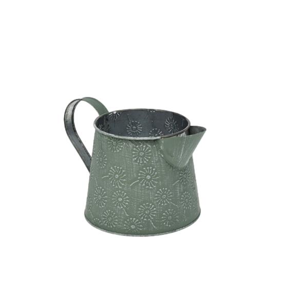 JARRO METAL VERDE 20x15x13,5CM