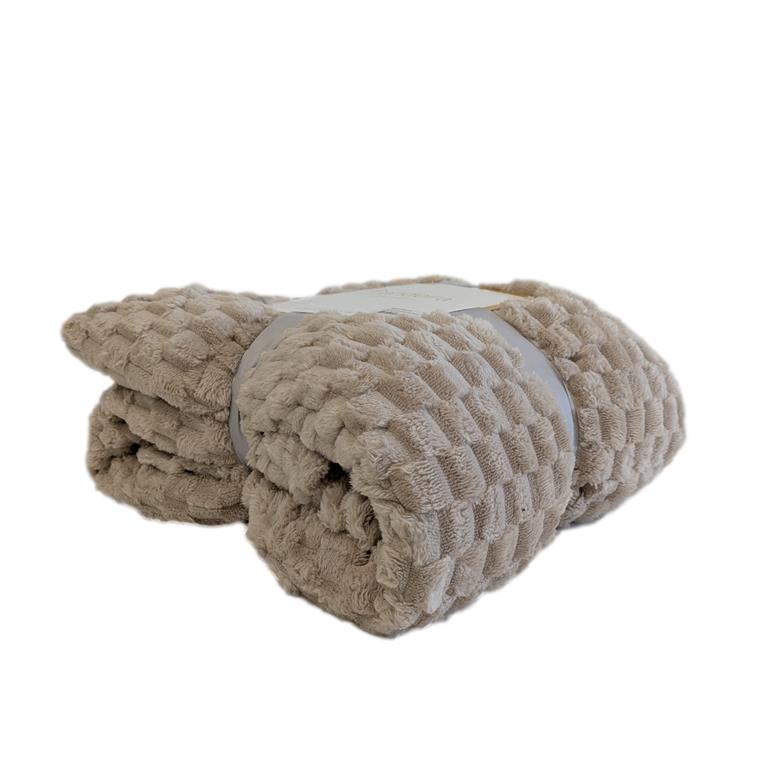 MANTA BEGE 180x200CM