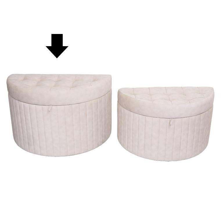 BANQUETA BEGE C/ ARRUMAÇÃO 83X42X52CM