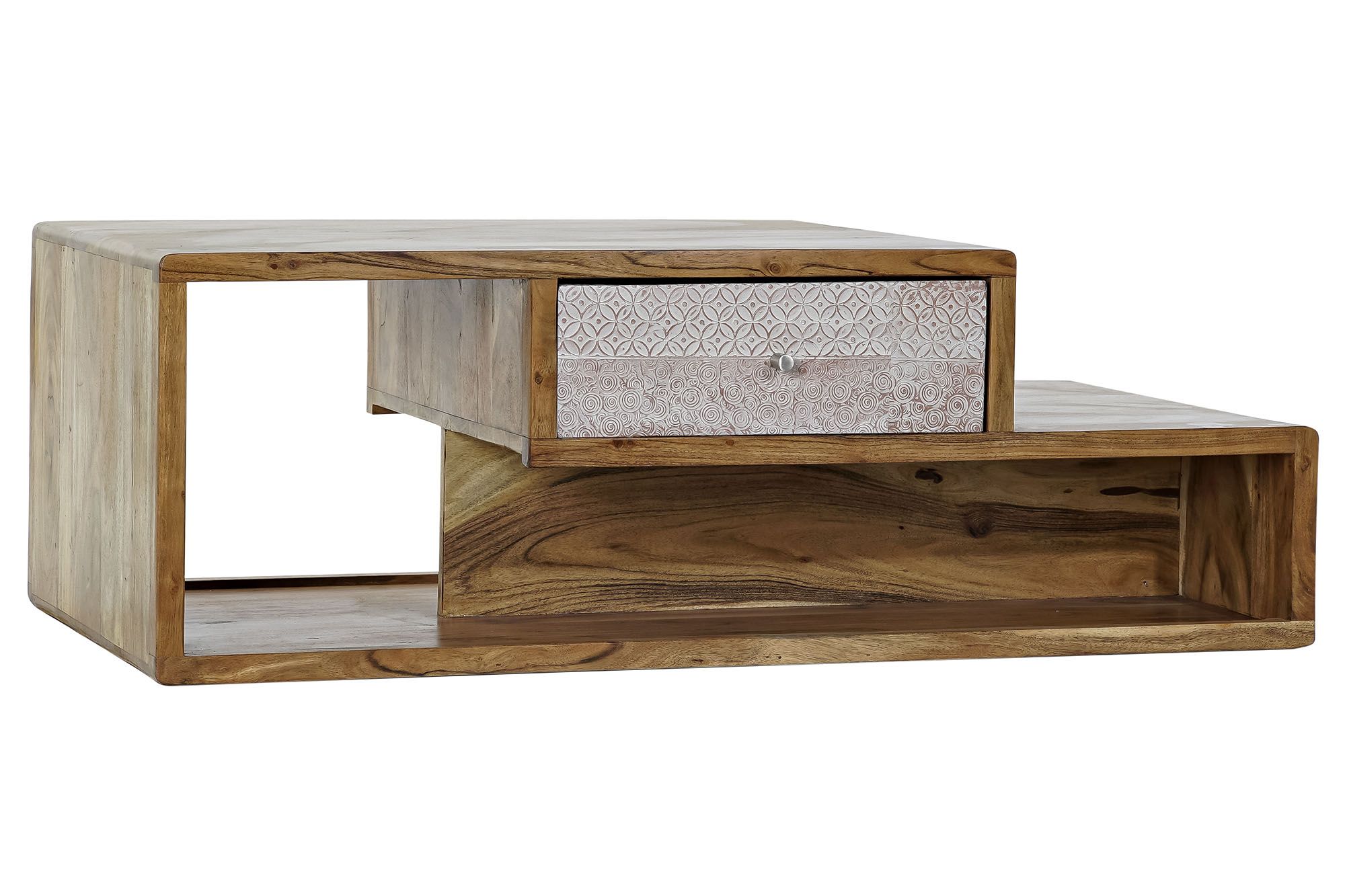 MESA DE CENTRO DE MADERA 118X60X40CM