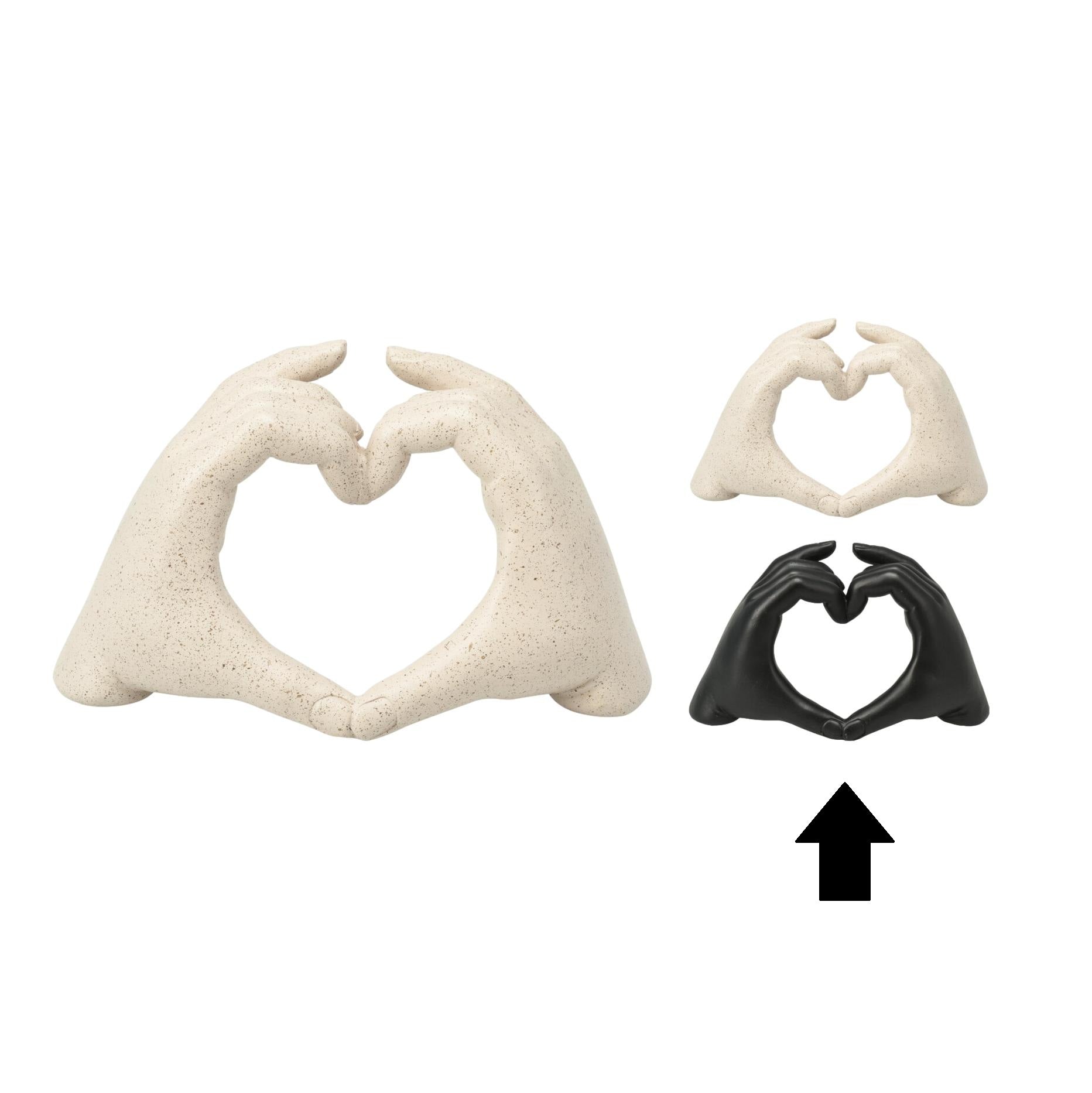 ESTATUETA MÃOS PRETAS 14CM