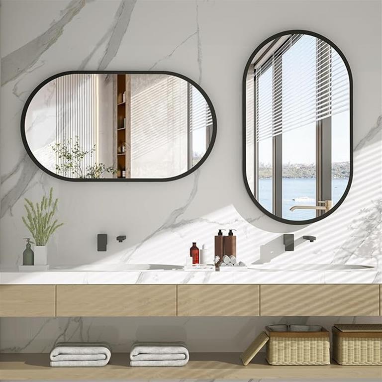 ESPELHO PRETO 50X70Cm