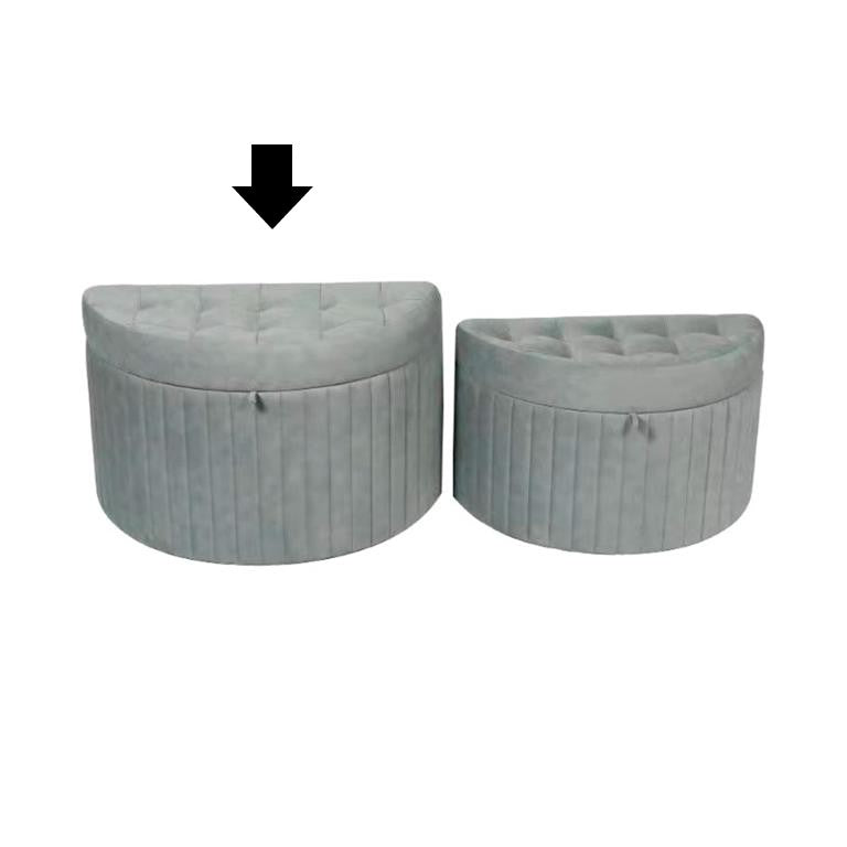 BANQUETA CINZA C/ ARRUMAÇÃO 83X42X52CM