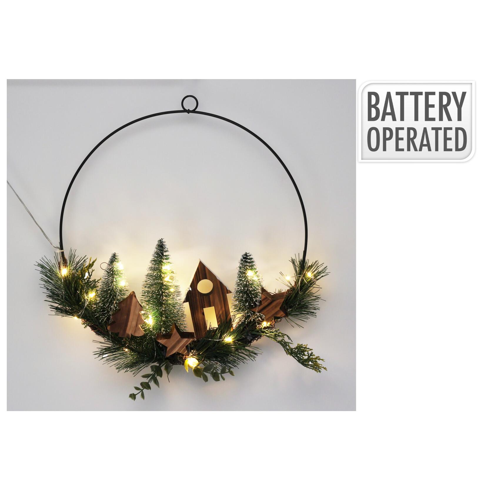 COROA NATAL C/ LED 30Cm