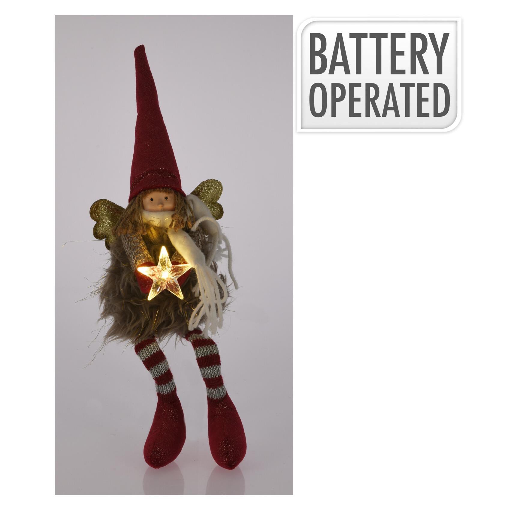 ANJO VERMELHO C/ LED 37CM