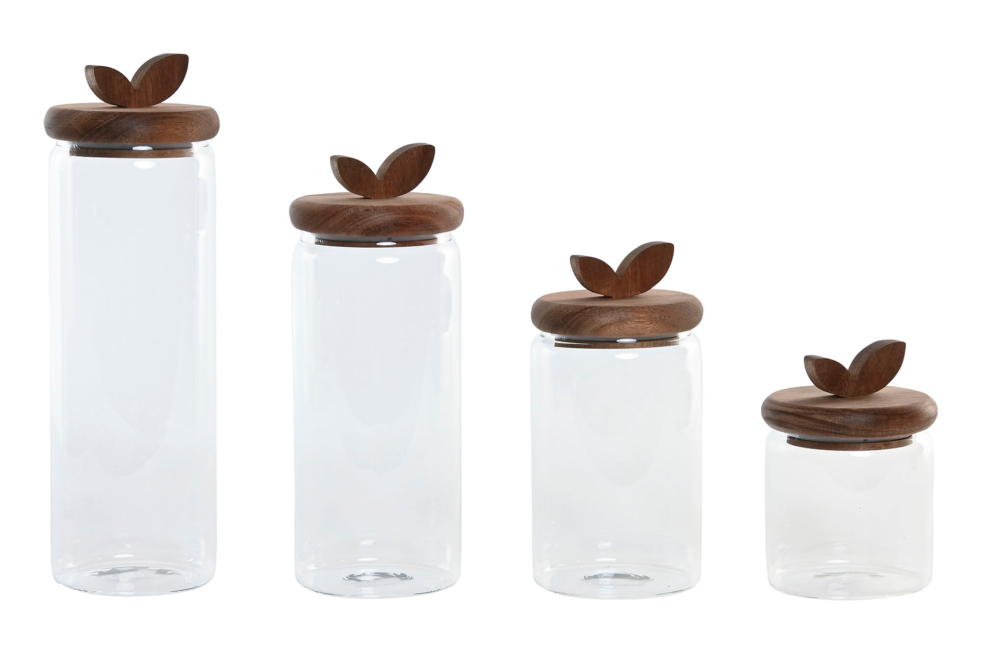 CONJ. 4 FRASCOS VIDRO/ACÁCIA