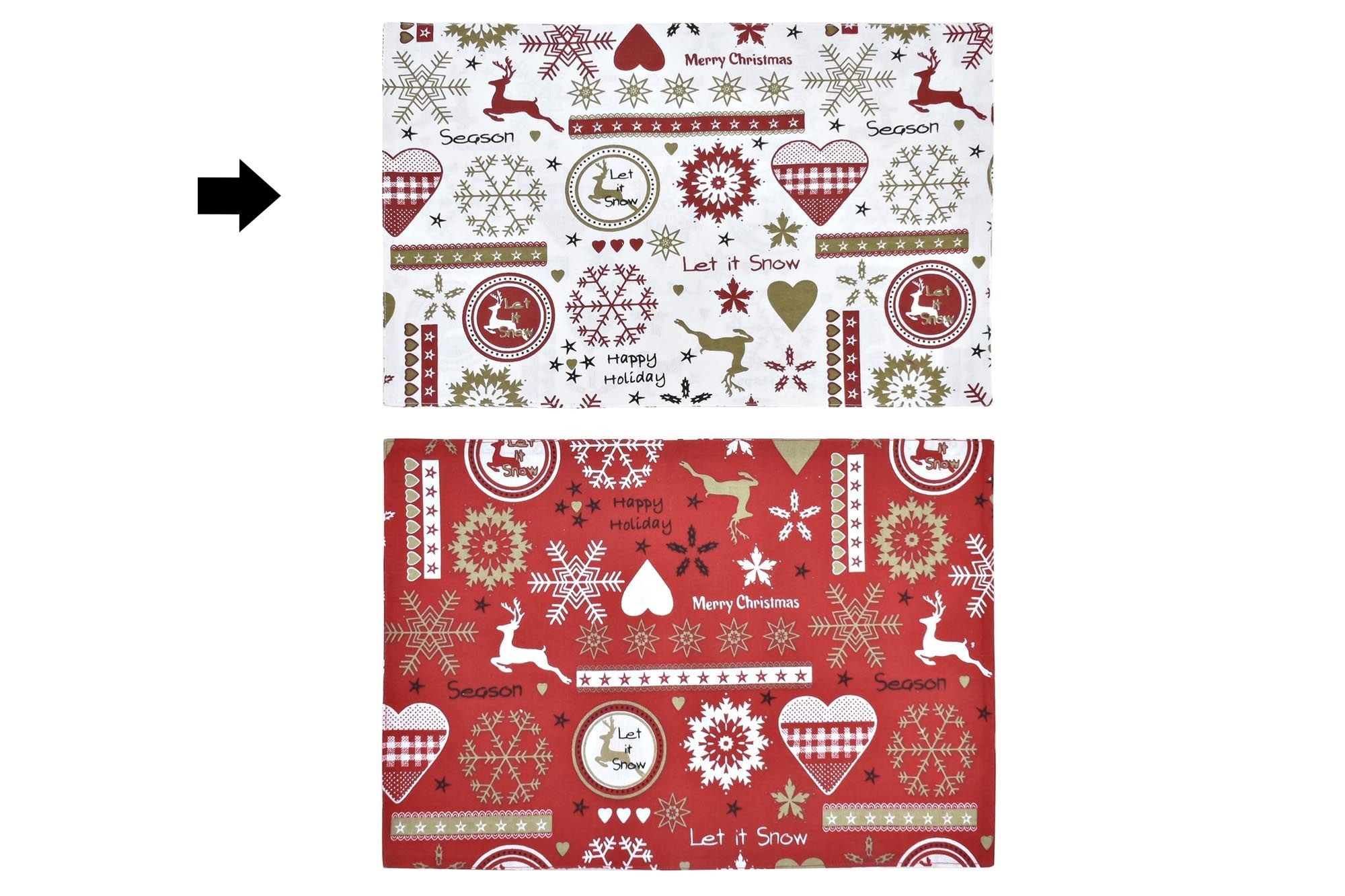 NAVIDAD BLANCA INDIVIDUAL 45X30CM