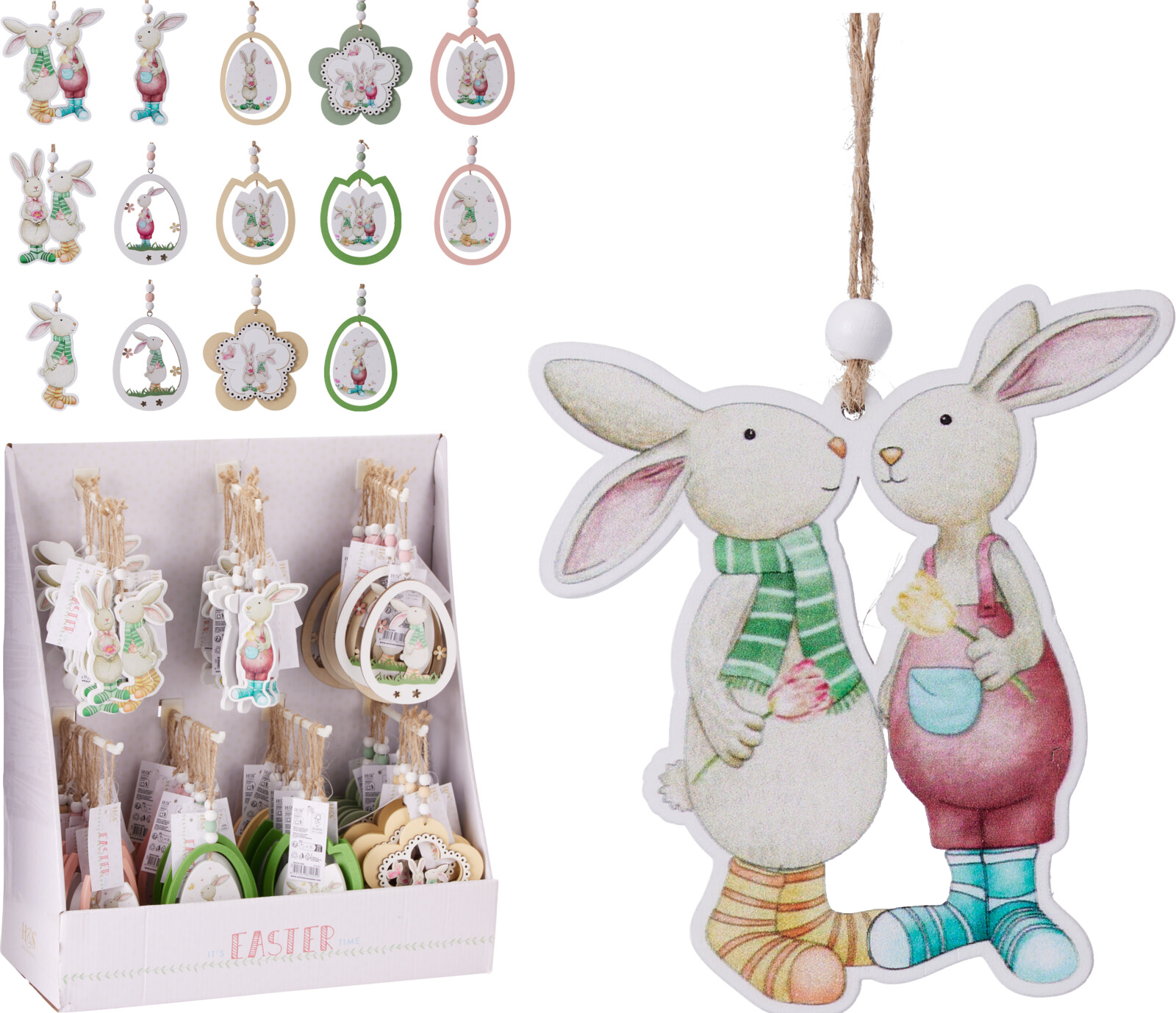 DECOR PENDURAR COELHOS 10Cm
