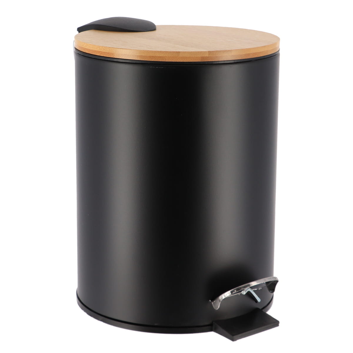 BALDE LIXO PRETO/BAMBU 3L 17X23CM