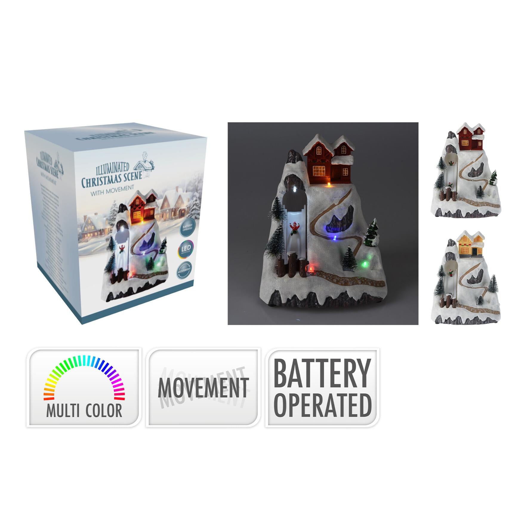 VILA NEVE CON LED 21CM